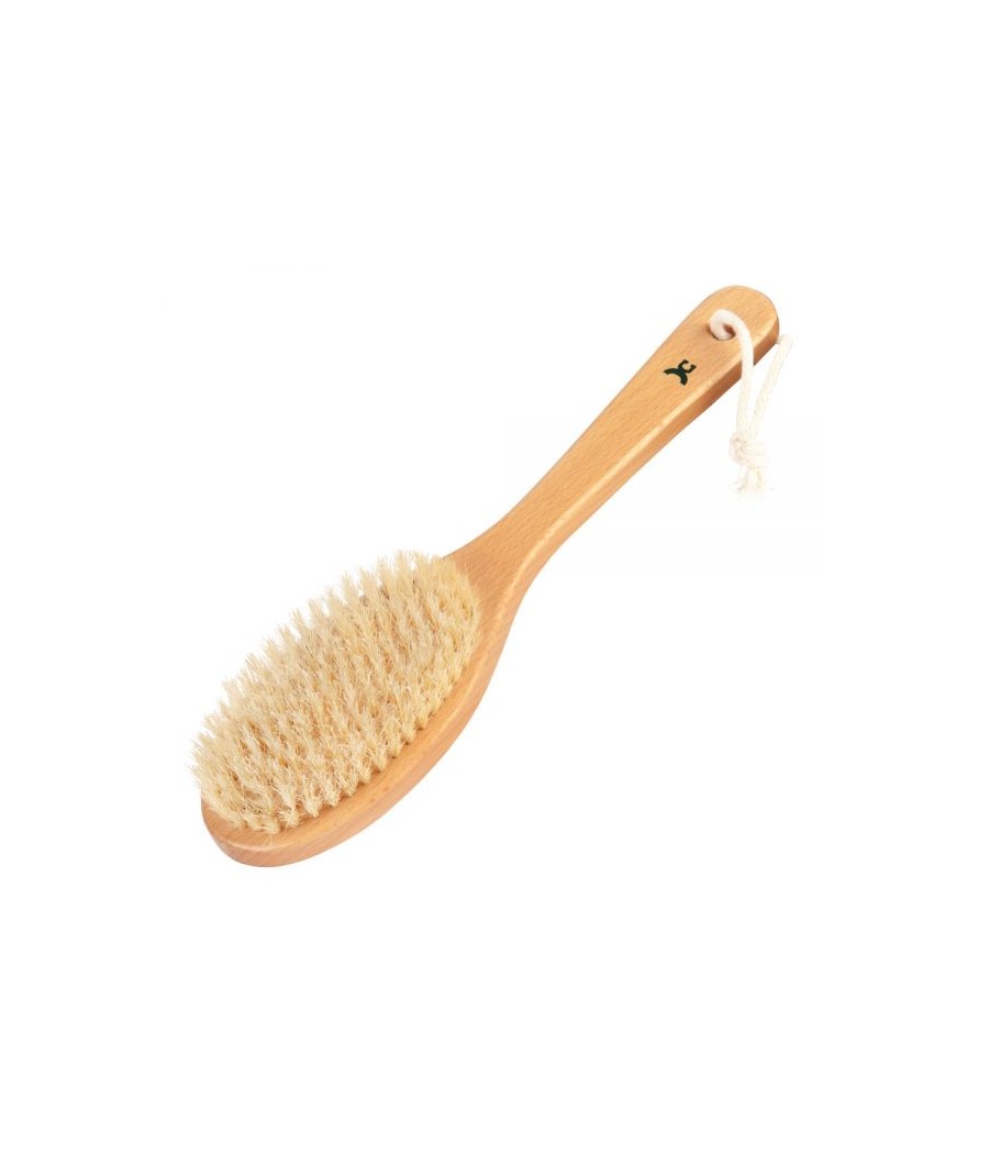 Brosse de bain, mono bloc en bois clair, avec manche court - CROLL & DENECK