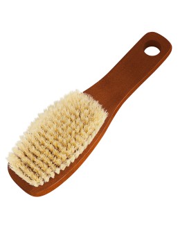 Brosse de bain, mono bloc en bois foncé, avec manche court, forme moderne - CROLL & DENECK