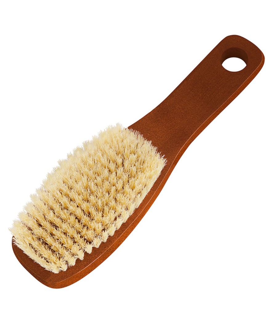 Brosse de bain, mono bloc en bois foncé, avec manche court, forme moderne - CROLL & DENECK