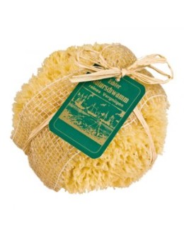 Eponge naturelle 13cm toile de jute - CROLL & DENECKE