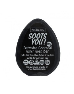 Barre de savon au charbon actif - Soots You - 100g